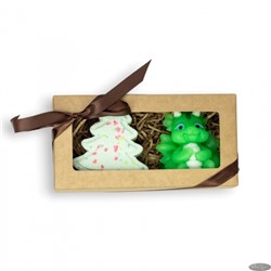 ChocoLatte Подарочный набор №23 (мыло новогоднее 3D Дракоша и гейзер для ванны ЕЛОЧКА), ТМ Сhocolatte