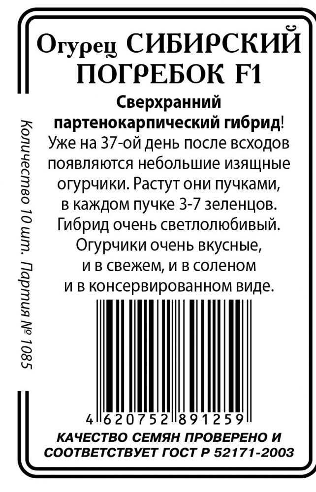 1 с огурцов. Огурец Сибирский погребок f1. Семена огурец Сибирский погребок. Огурец Сибирский погребок f1 0,2г парт (ССС). Огурец заначка f1 10шт/10.