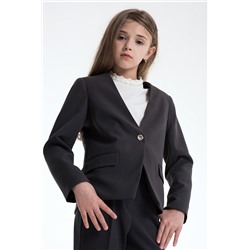 Серый школьный жакет для девочки Mooriposh, модель 0711