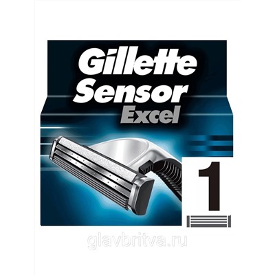 Кассета для станков для бритья Жиллетт Sensor EXCEL, 1 шт.