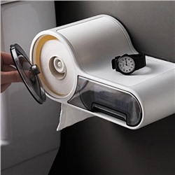 Настенный диспенсер для туалетной бумаги с двумя отсеками