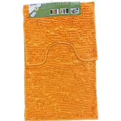 Набор ковриков для ванной ЛАПША - оранжевый 2 пр. р-р 80х50 и 40х50