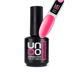 Uno Камуфлирующее базовое покрытие для гель-лака / Rubber Color Base Gel, Neon Pink, 12 г