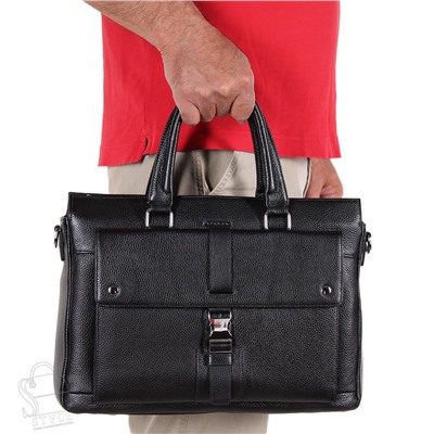 Портфель мужской кожаный 202355CH black Heanbag