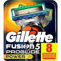 Кассета для станков для бритья Жиллетт Fusion-5 ProGlide POWER, 8 шт.