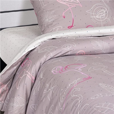 Постельное белье из поплина Арт-Дизайн - Фламинго