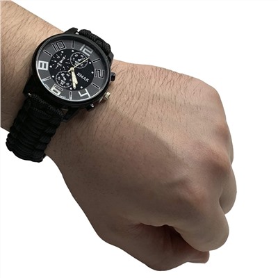Тактические часы с функциональным браслетом из паракорда, - отличный подарок для каждого мужчины на любой праздник №3