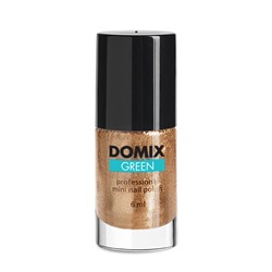 Domix Green Professional Лак для ногтей, сверкающий золотой, 6 мл