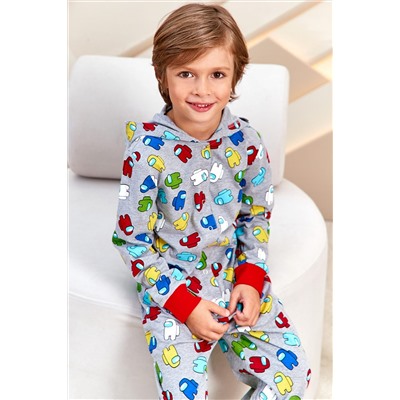 Пижама с брюками Juno AW21BJ630 Sleepwear Boys серый меланж амонгс Ас НАТАЛИ #900058