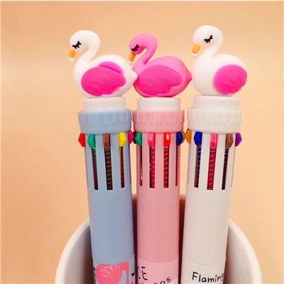 Ручка "Фламинго 10 цветов"