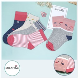 Детские хлопковые носки  (Узор 10) MilanKo D-222 упаковка