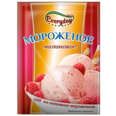 EVERYDAY Десерт сухой для мороженого аромат малины 55г