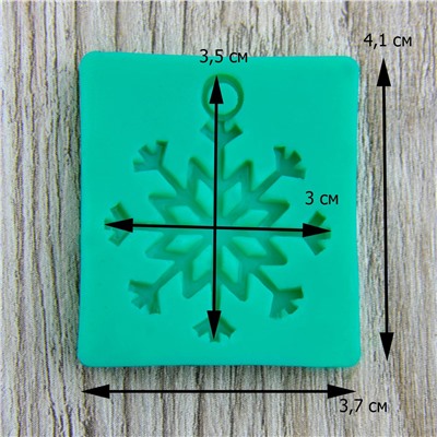 Силиконовый молд подвеска Снежинка