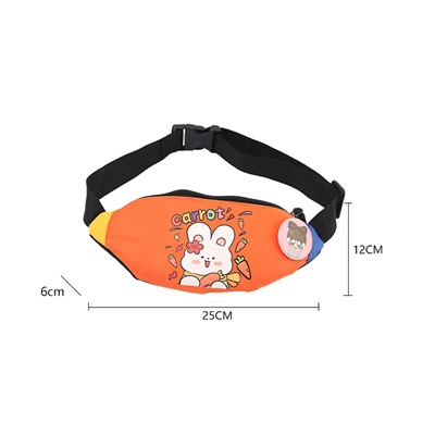 5721-2 оранж Сумка поясная для девочек (25х12х6)