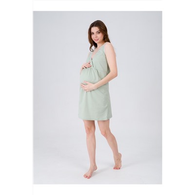 Сорочка для беременных и кормящих 8.136 светлый хаки