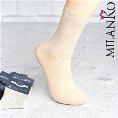 Мужские носки летние с выбитым рисунком (Узор 3) MilanKo N-180