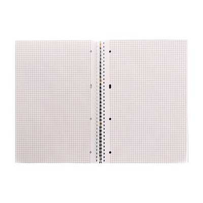 Тетрадь 96 листов клетку на гребне "Progressive Metallic", пластиковая обложка с фигурной высечкой, серый