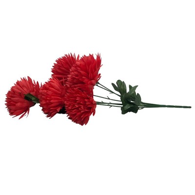 Букет цветов Хризантемы красные 7 бутонов ,75см