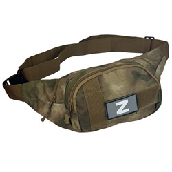 Тактическая поясная сумка с шевроном Z (защитный камуфляж), - Быстросъемная пряжка фастекс из ударопрочного пластика №38