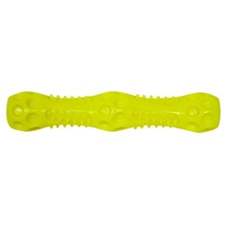 Игрушка для собак "Палка массажная" "Зооник", пластизоль, 27 см, жёлтая