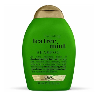 Освежающий шампунь для кожи головы с маслом чайного дерева и мятой Extra Strength Refreshing Scalp + Teatree Mint Shampoo, OGX 385 мл