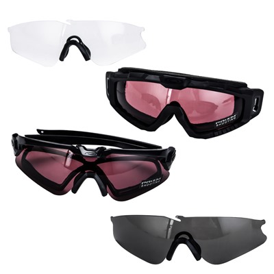 Комплект очков  Prizm Shooting, - в комплект входят защитные очки, маска, 4 сменные линзы, кейс, пылеуловитель, чехол, приспособление по уходу за очками. №40