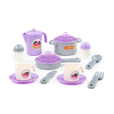 Набор детской посуды "Настенька" на 2 персоны (V2) (18 элементов) (в сеточке)