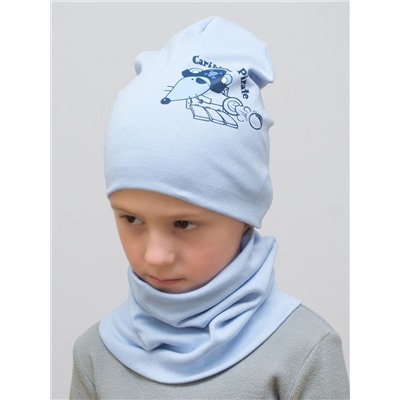 Комплект для мальчика шапка+снуд Карибский пират, размер 48-50,  хлопок 95%
