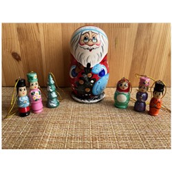 Набор елочных игрушек в футляре "Дед Мороз" Арт.103340