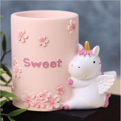 Подставка для канцелярских принадлежностей «Sweet unicorn», pink