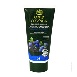 Био-скраб для лица «Organic Golubika» для нормальной и склонной к жирности кожи серии «Karelia Organica»