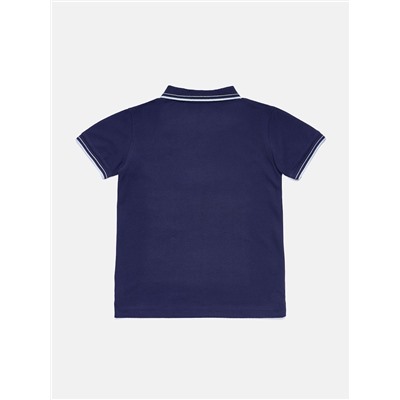 Темно-синяя футболка-поло для мальчика
