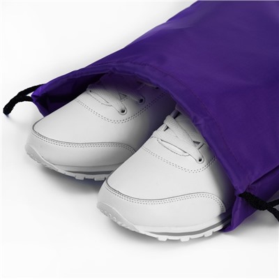 Мешок для обуви 420 х 340 мм, Calligrata "Стандарт", плотность 210 D, фиолетовый
