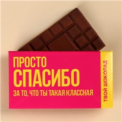 Шоколад молочный «Спасибо», 27 г.