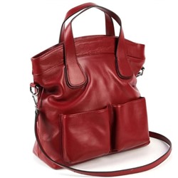Женская кожаная сумка SAMANTA. Красный
