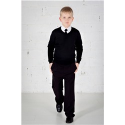 Черный джемпер школьный для мальчика Инфанта, модель 1601