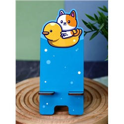 Подставка под телефон/планшет «Duck and cat»