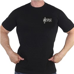 Черная футболка с термотрансфером "Музыканты"