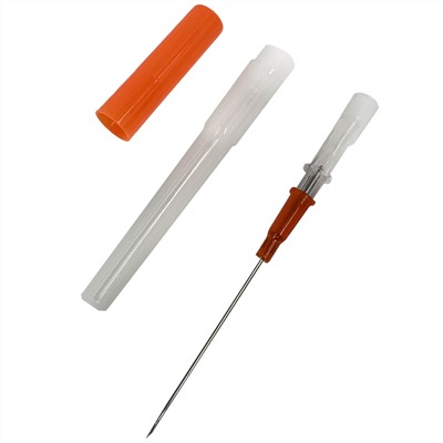 Медицинская декомпрессионная игла 14G (2 х 70 мм), - диаметр 2,0 мм, длина 70,0 мм, красный цветовой код, для аптечек выживания №140