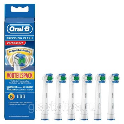 Насадка для электрической зубной щетки Oral-B BRAUN Precision Clean, 6 шт.