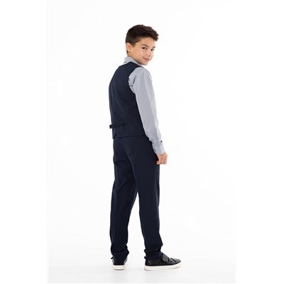 Синие школьные брюки для мальчика Инфанта, модель 0913/1