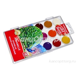 Краски акварельные ERICH KRAUSE Artberry, 18 цв, медовые, без кисти, пластиковая коробка, 41725