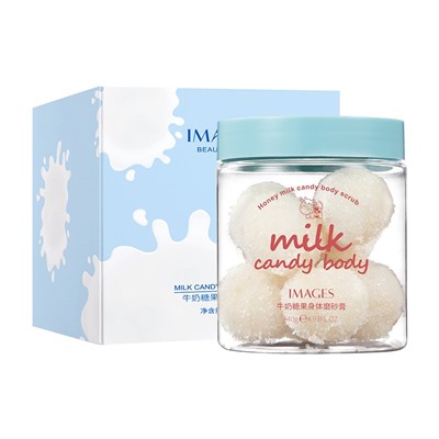Скраб для тела в шариках с молочными протеинами IMAGES Milk Candy Body Images, 140 гр.