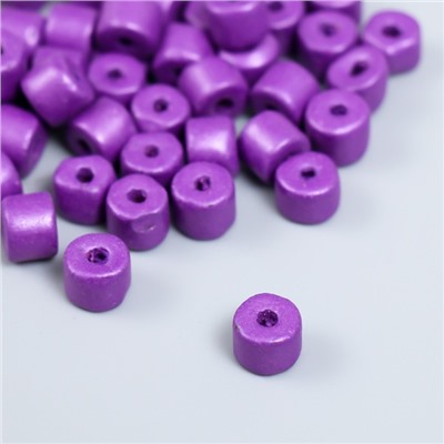 Бусины для творчества пластик цилиндр "Фиолет" набор 20 гр 0,6х0,6х0,5 см