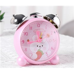 Часы-будильник «Chiming silver», bunny pink