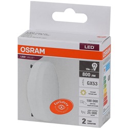 Лампа светодиодная OSRAM LVGX53100 12SW/840 230V GX53 10X1RU