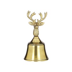Настольный колокольчик ОЛЕНЬ, алюминий, золотой, 12х6.5 см, Edelman