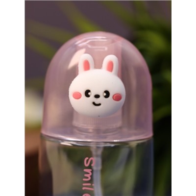Дорожная бутылочка "Smile bunny day", pink (60 ml)