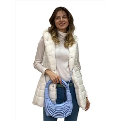Женская сумка хобо из искусственной кожи, цвет голубой