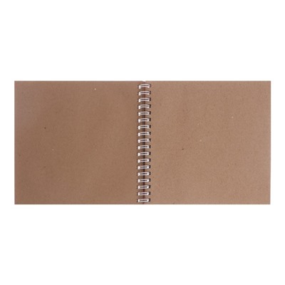 Скетчбук 160 х 160 мм, 40 листов на гребне "Кит", обложка мелованный картон, жёсткая подложка, матовая ламинация, тиснение "лён", блок крафт-бумага 78 г/м2